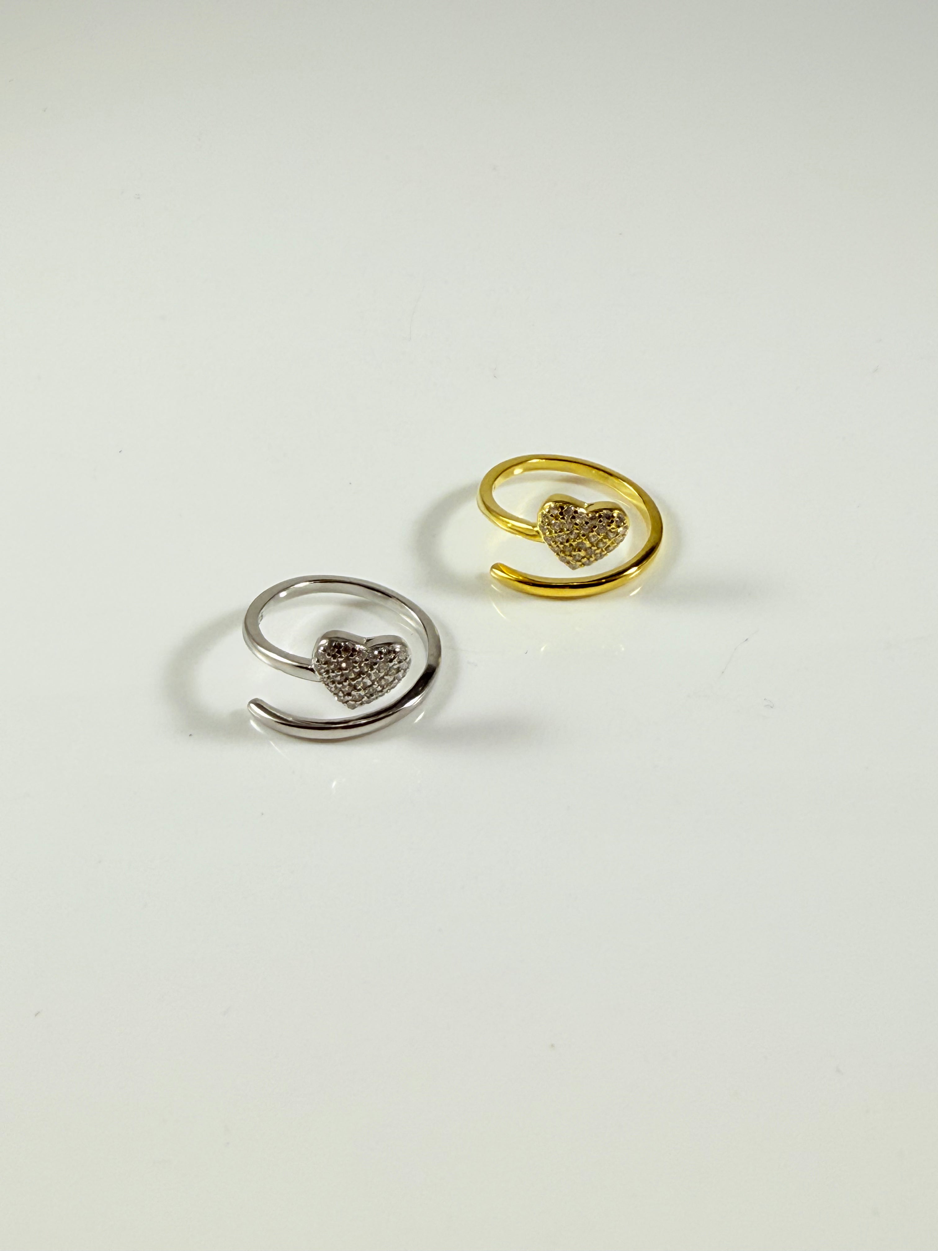 Anello Cuore Spirale