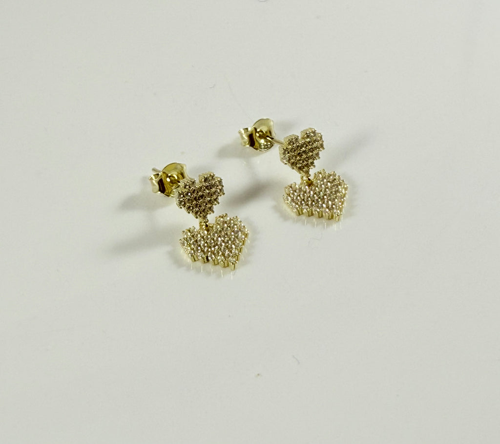 Dangling Heart Earrings