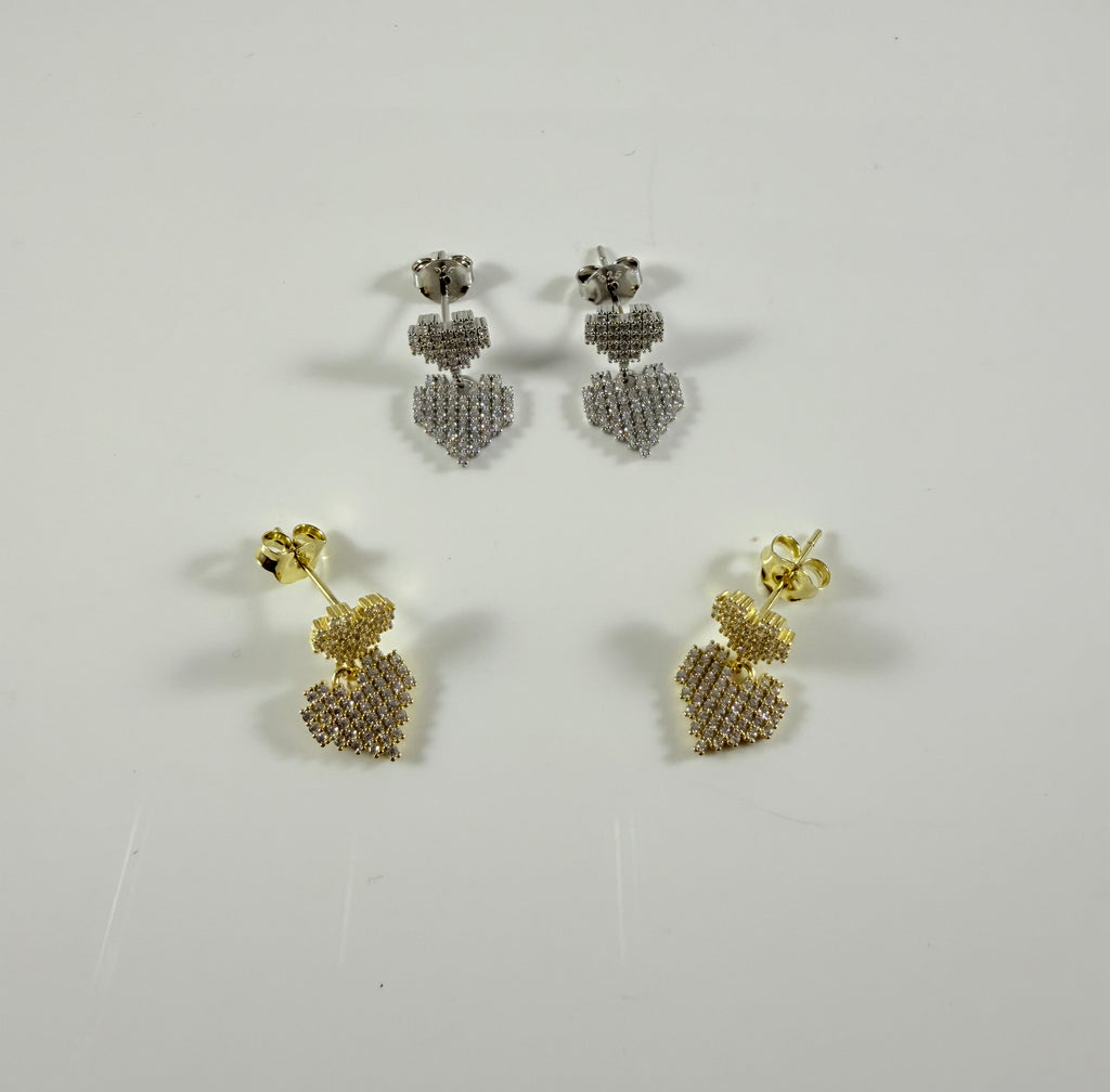 Dangling Heart Earrings