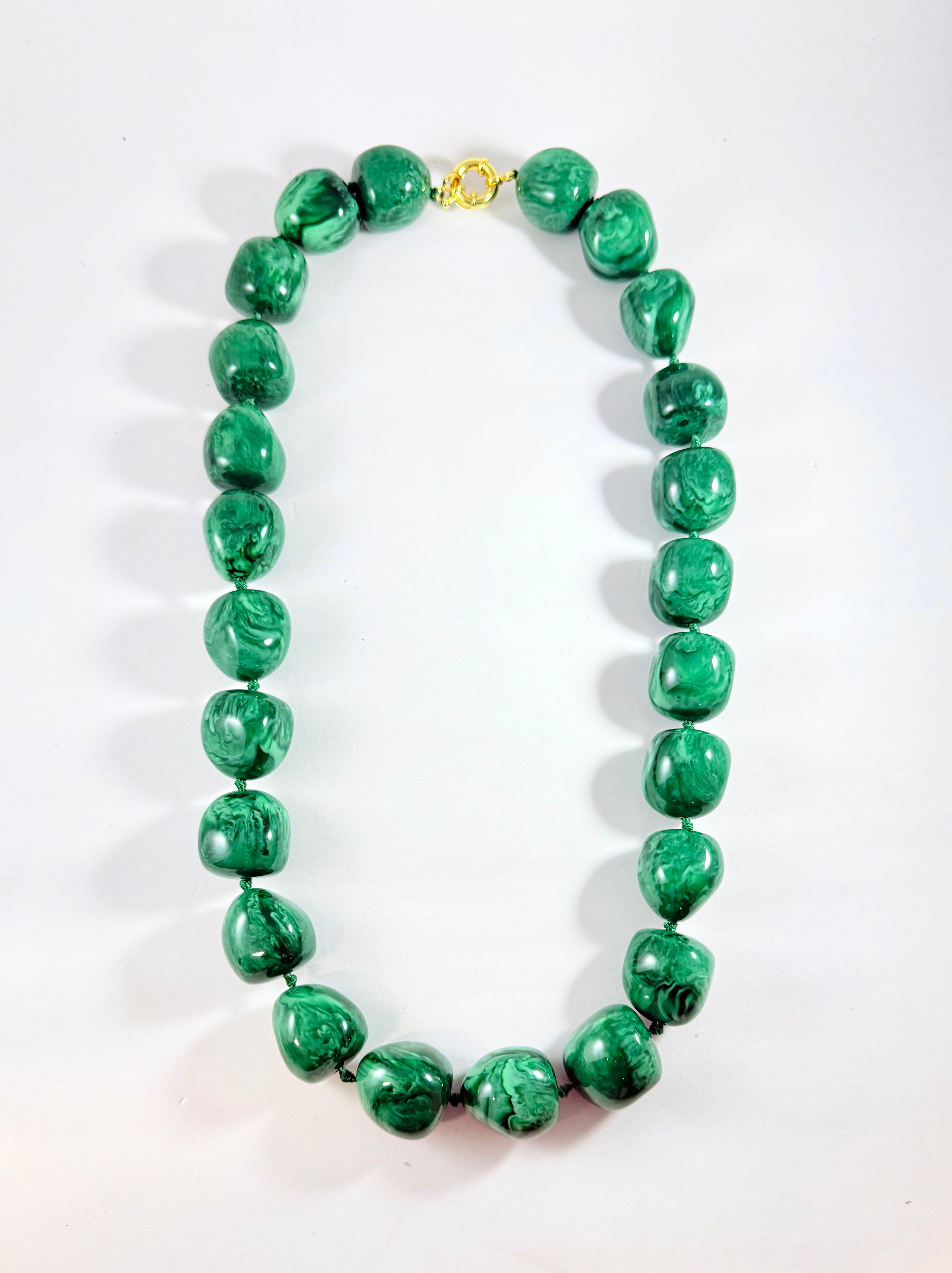 Collana palle verdi
