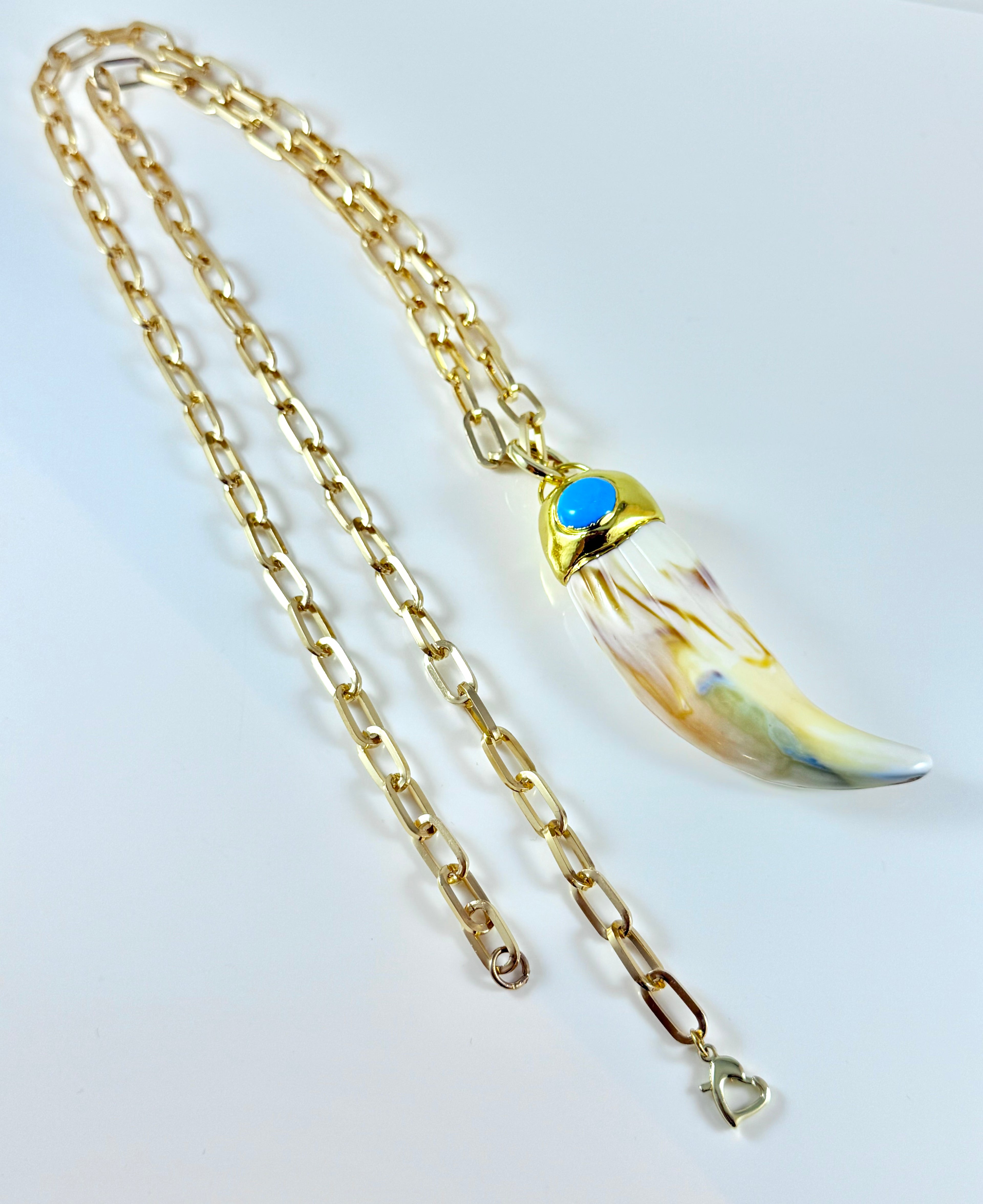 Collana Corno con Turchese