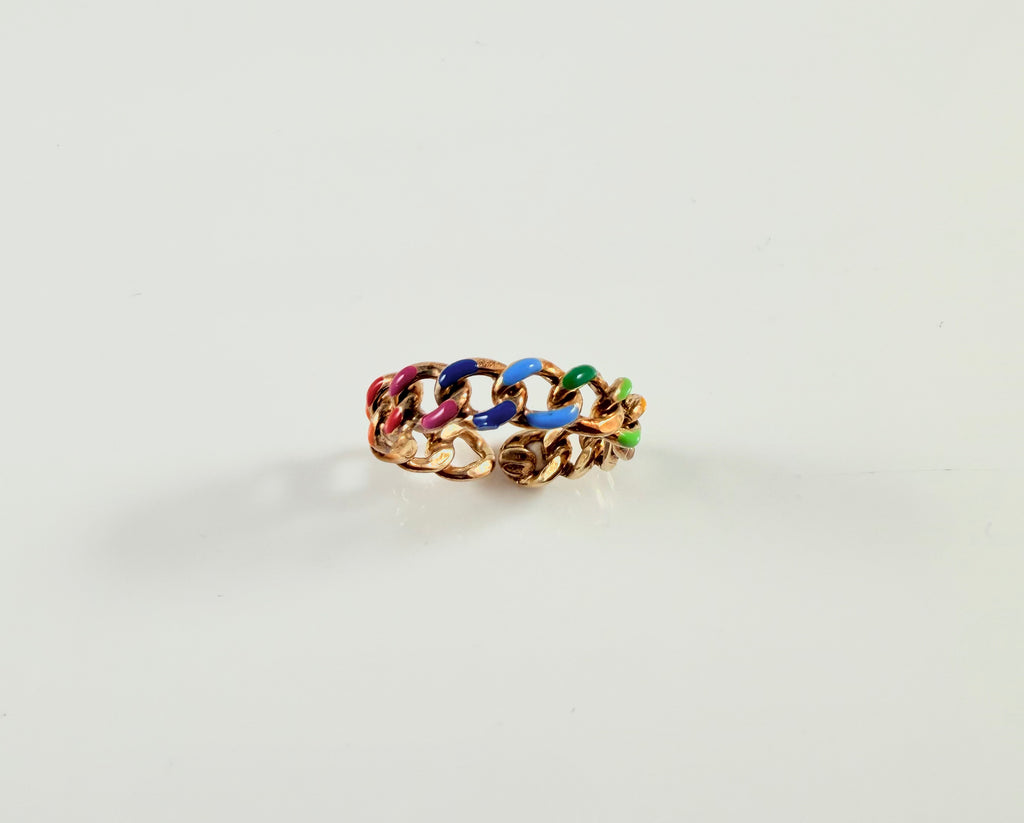 Anello catena arcobaleno