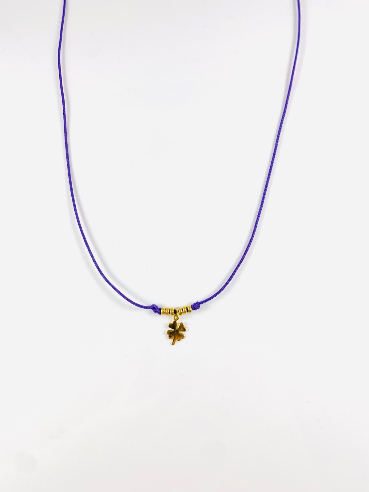 Collana filo quadrifoglio