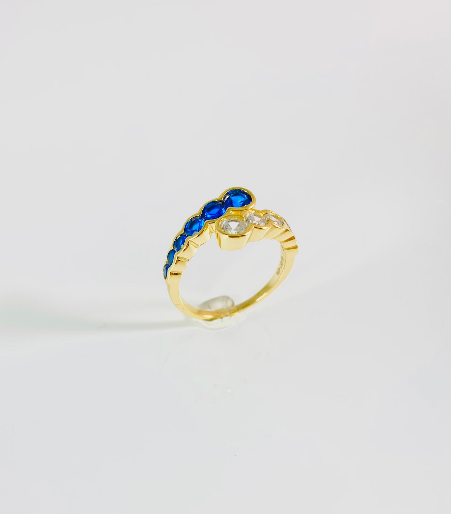 Anello pietre blu