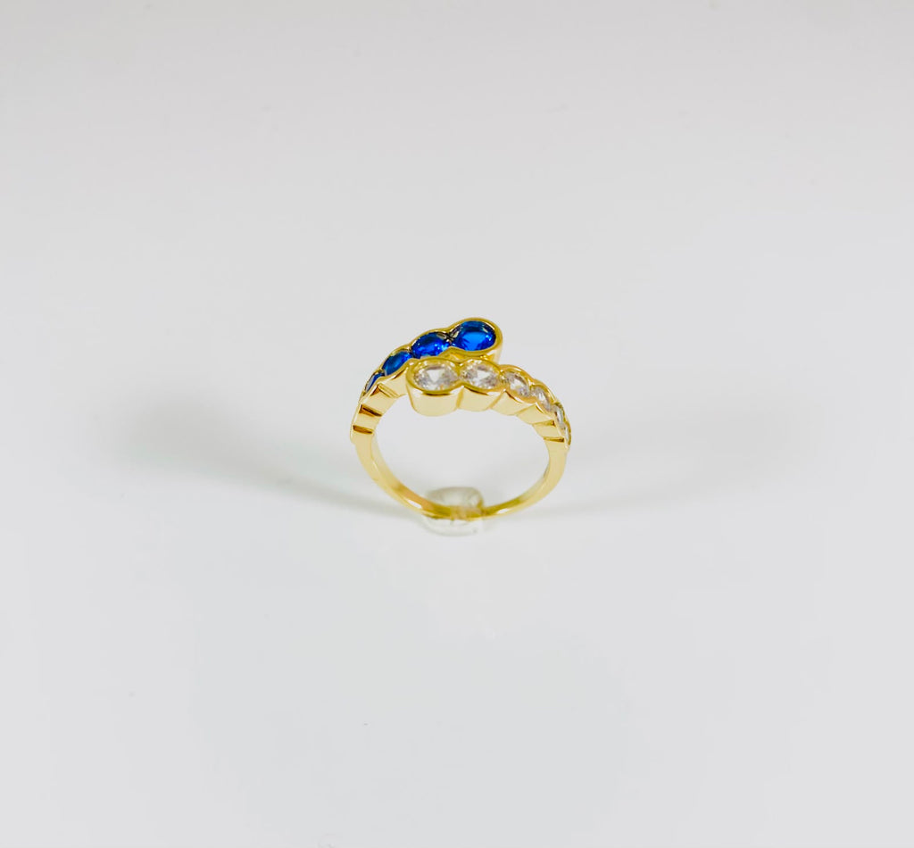 Anello pietre blu
