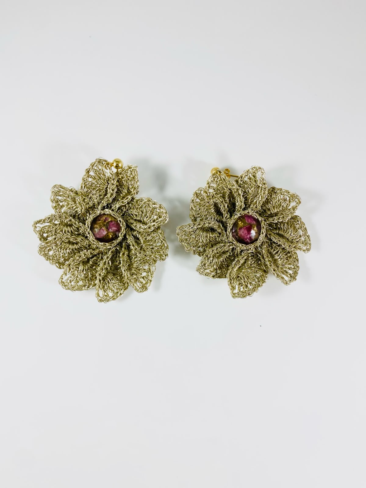 Orecchini rete fiore