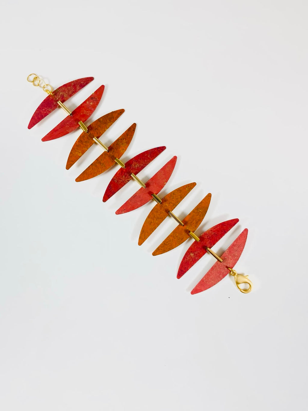 Bracciale foglie rosse