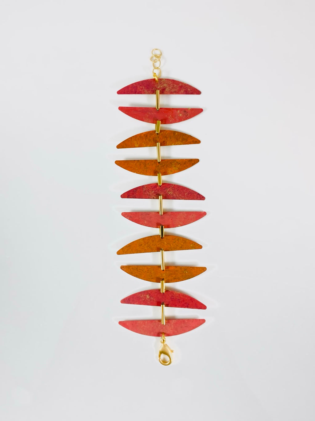 Bracciale foglie rosse