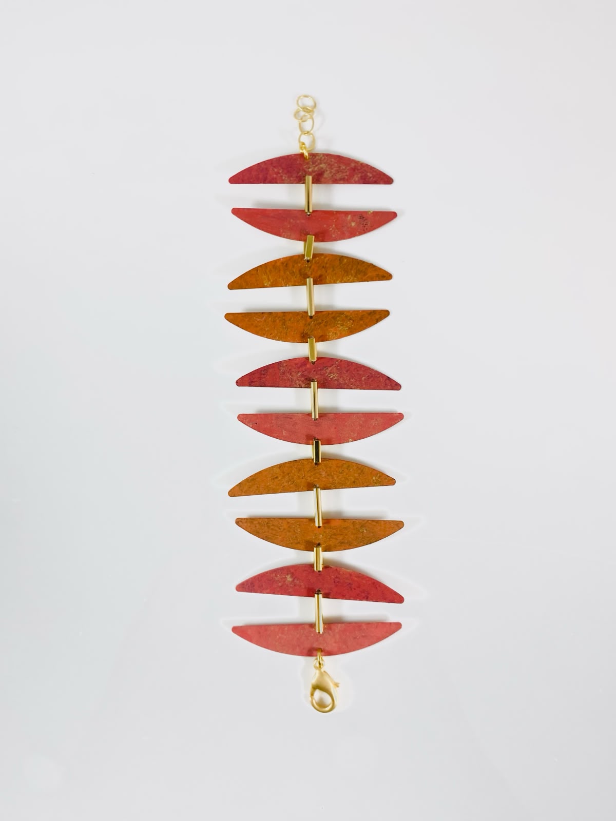 Bracciale foglie rosse