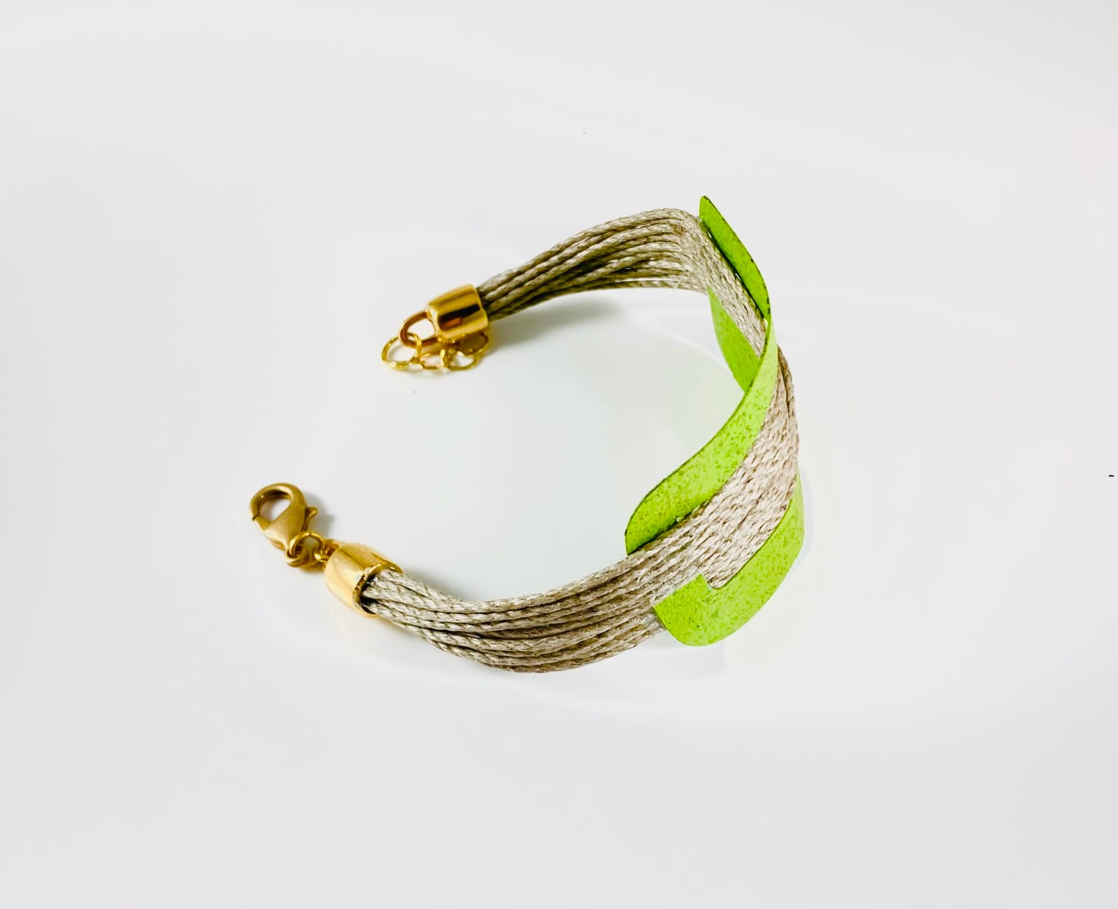 Bracciale multifilo verde
