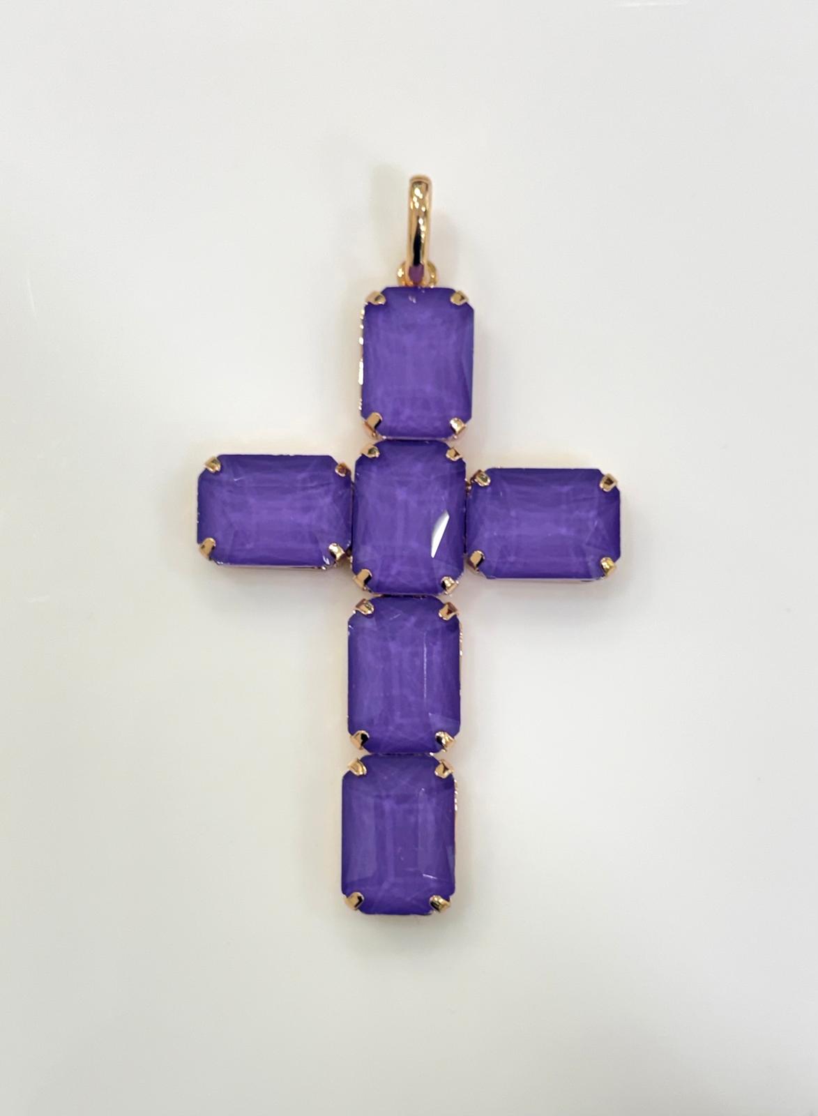 Ciondolo Croce Pietre