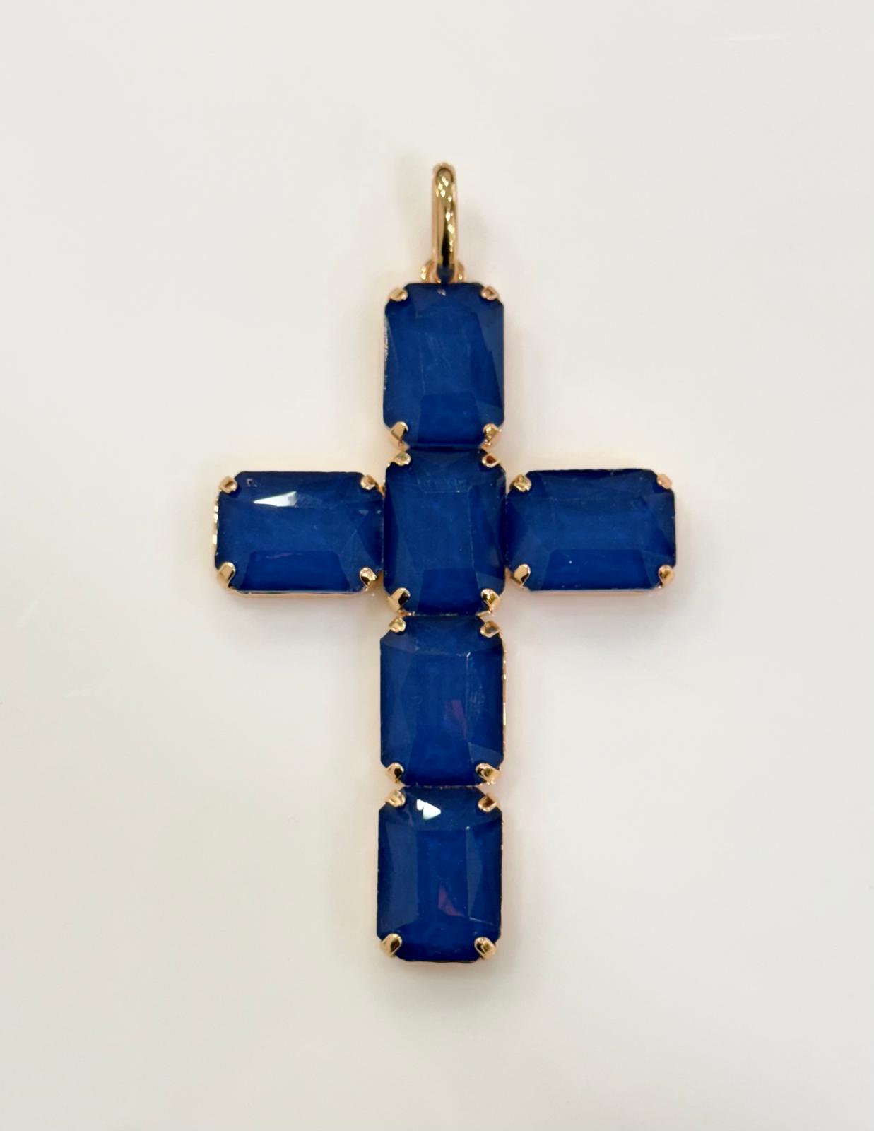 Ciondolo Croce Pietre