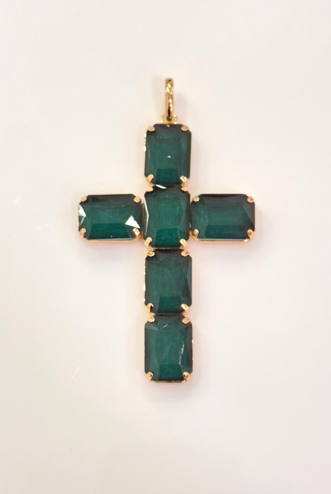 Ciondolo Croce Pietre