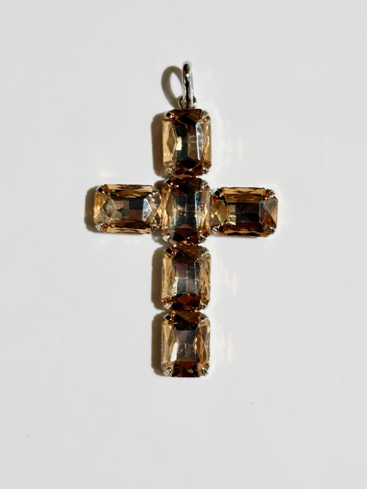 Ciondolo Croce Pietre