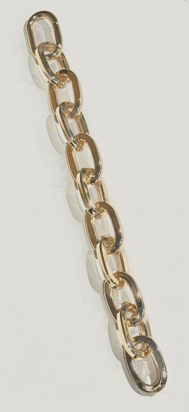 Polished Square Barrel Chain Bracelet