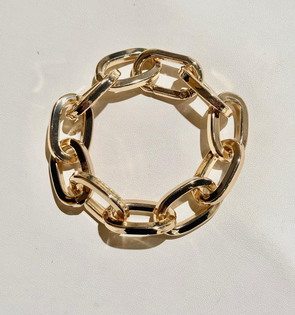 Polished Square Barrel Chain Bracelet